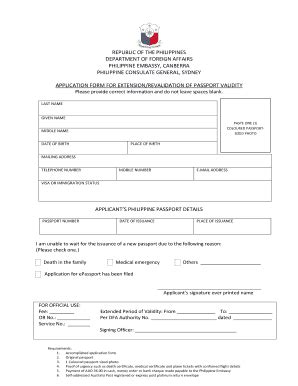 Fillable Online REPUBLIC OF THE PHILIPPINES APPLICATION FORM FOR ...