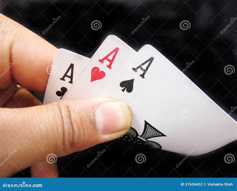 Playing Cards-Three Aces stock photo. Image of gambling - 37636452
