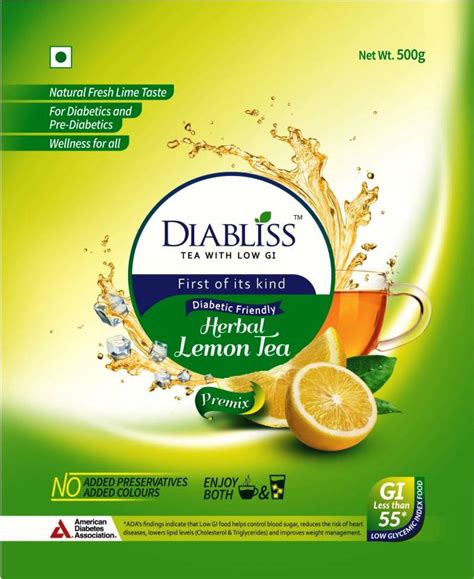 DiaBliss Diabetic Friendly Lemon Herbal Infusion Tea Pouch Price in ...