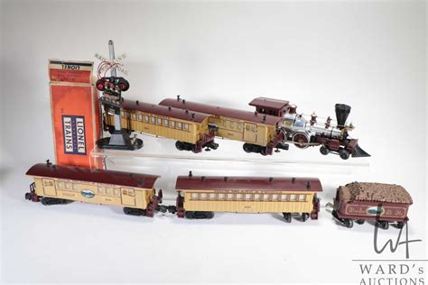 Vintage Lionel O gauge train set including The General 8004, 4-4-0 steam engine with tender, working