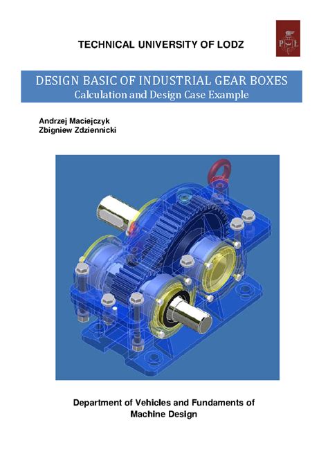 Design Basics of Industrial Gear Boxes - A Comprehensive Guide - Studocu
