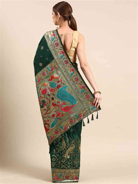 Exquisite Yevla Paithani Minakari Work Silk Saree.