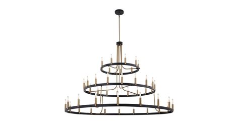 Justice Design Group NSH-8049-MBBR Clayton 45 Light 60" Wide Ring ...
