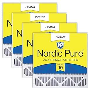 Nordic Pure 20x20x5 (4-3/8 Actual Depth) MERV 10 Honeywell Replacement ...