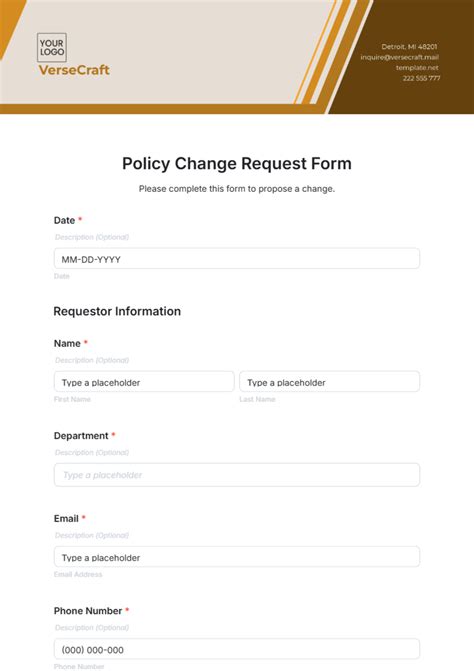 Image result for Request Change in Process Policy Examples