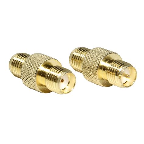 RP-SMA Female to SMA Female Adapter, 2-Pack RF Coax Coaxial Connector ...