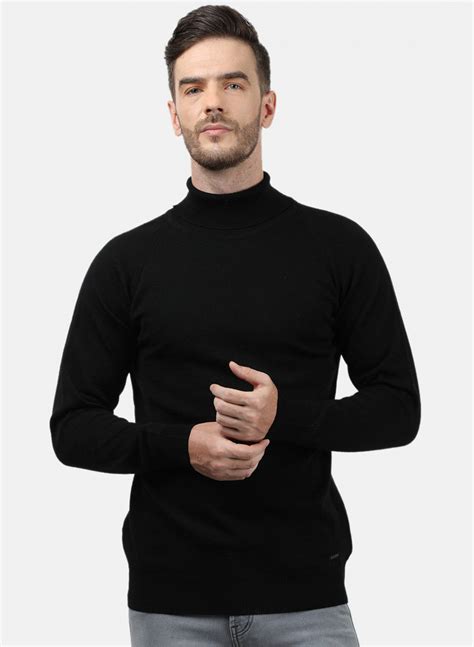 Buy Men Black Solid Pullover Online in India - Monte Carlo