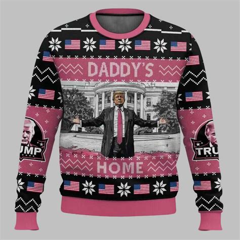 Daddy’s Home Trump Christmas Ugly Christmas Sweater - gullprint.com
