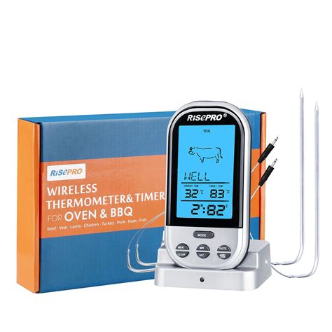 Buy BBQ Thermometer, RISEPRO Digital Grill Thermometer Remote Oven ...