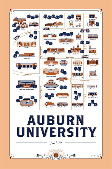 Auburn University Campus Map Printable