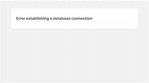Error Establishing a Database Connection in WHM 的图像结果