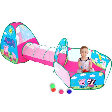 Buy Playhood Peppa Pig 3 in1 Ball Pool Tunnel Play Tent for Kids (Balls ...