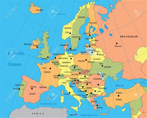 Europe Map Political Map Of Europe With Countries