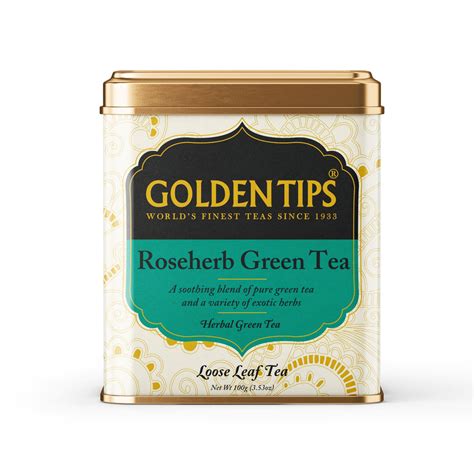 Buy RoseHerb Green Tea Tin Can (100gm) – Golden Tips Tea (India)
