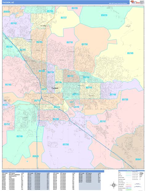 Downtown Tucson Arizona Map