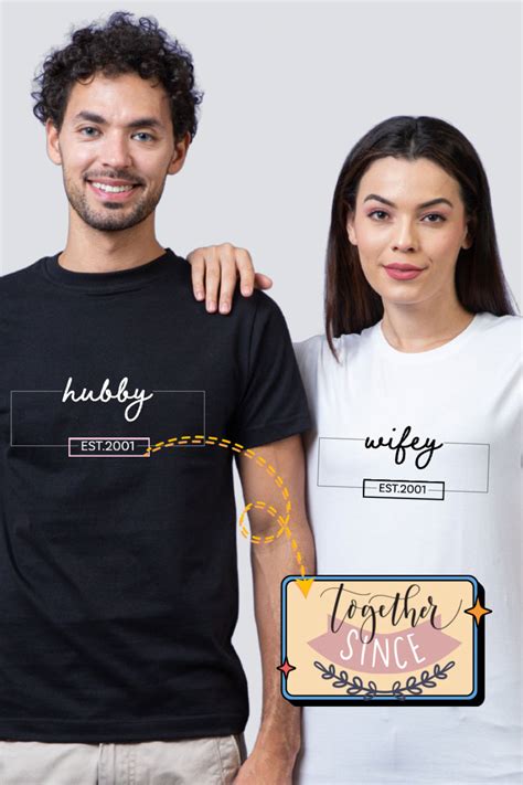 'Hubby & Wifey' Edition Couple Tees - Pack of 2 (Customised) – Lazy Lush