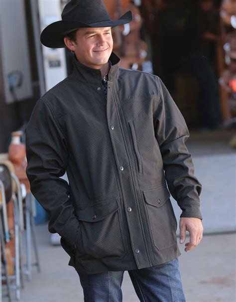 Mens Cinch Bonded Brown Print 3/4 Length Barn Jacket - Cowpokes Western ...