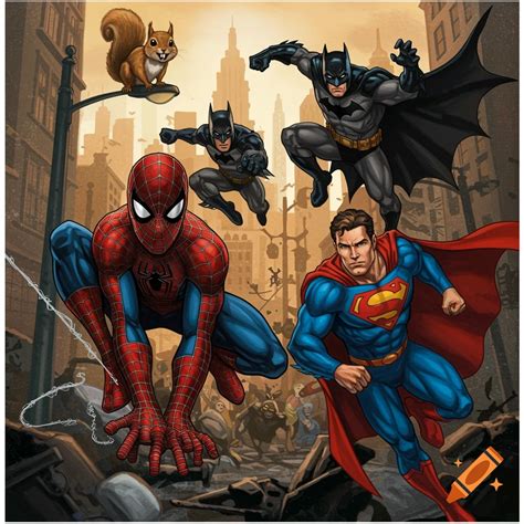 Superman Vs Batman Vs Spiderman Vs Ironman