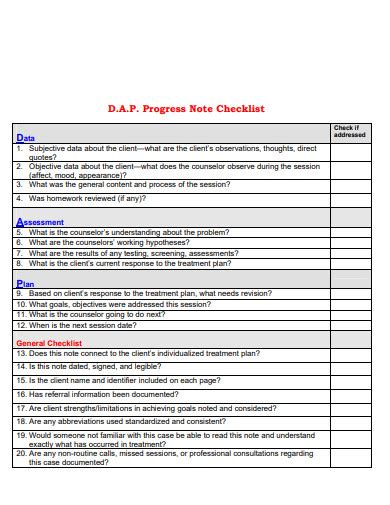 Image result for Dap Case Notes Examples