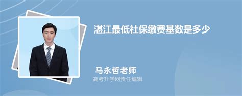 2024年湛江最低社保缴费基数是多少及档次明细