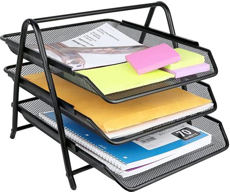 SOLDTRUE 3 Tier Document, File, Paper, Letter, Office, Desktop Tray ...