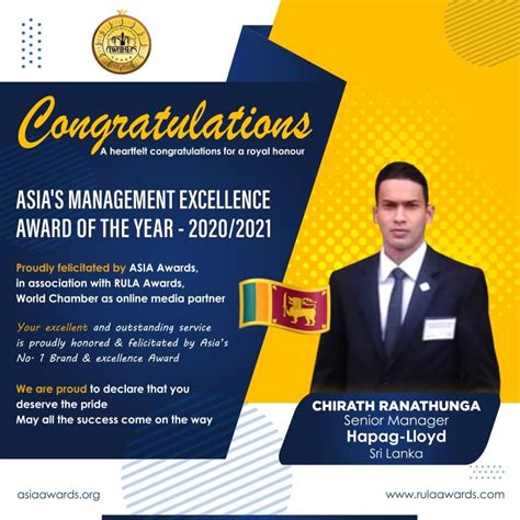 Chirath Ranathunga has bagged Asia's Management Excellence Award of the ...