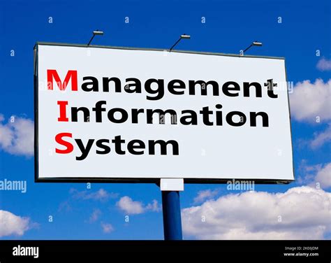 MIS management information system symbol. Concept words MIS management ...