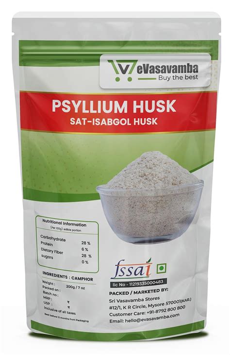 eVasavamba Sat-Isabgol Husk | Psyllium Husk | Boosi | Bhusi | Plantago ...