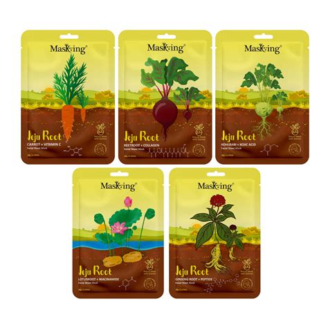 MasKing Jeju Root face sheet mask for skin Inflammatory & Lightening ...