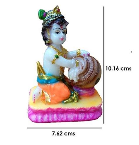 JaipurCrafts Bal Gopal with Makhan Matki(Small) Showpiece - 10.16 cm