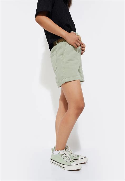 Buy URB_N Women Solid Paperbag Waist Shorts Online at just Rs. 899.0 ...