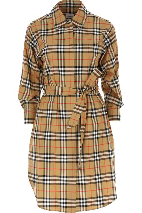 Burberry Dress for Women, Evening Cocktail Party On Sale, Beige, Cotton ...