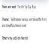(1) Poem and poet: (2) Theme: (3) Tone: (4) Structure and stanzas: (5 ...