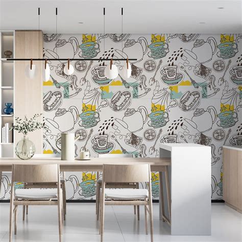 Kitchen Wallpaper – Paper Plane Design