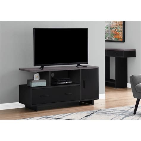 Monarch Specialties Modern/Contemporary Black Tv Stand (Accommodates ...