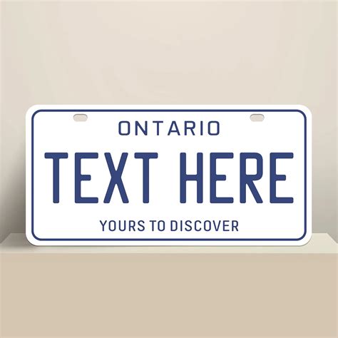 Ontario License Plate 1990s