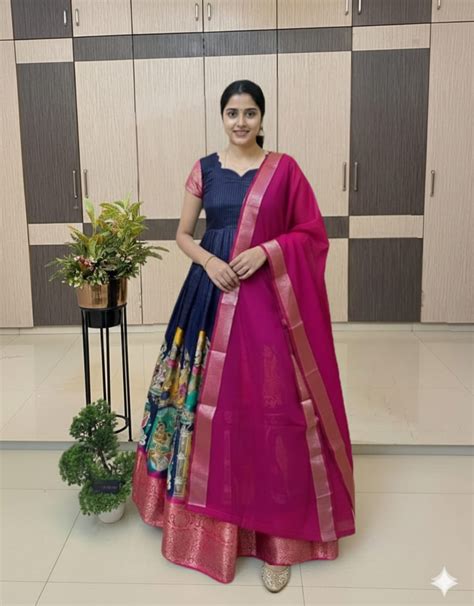 Classic Kalamkari Dola silk Classic Gowns Insta – KVS FASHION BOUTIQUE