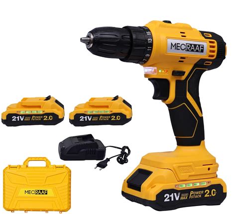 MECRAAF® 21V Cordless Screwdriver and Drill Machine - Compact ...