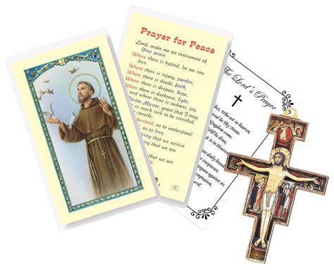 Mini San Damiano Crucifix Laminated St Francis Of Assisi Prayer ...