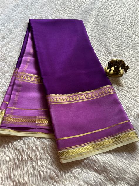 Triguna (3D) : Purple-lavender-off white – Nalmè Saree Studio