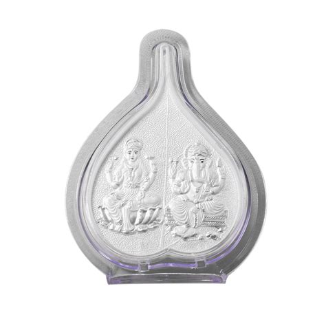 Elegant 999 Pure Silver Ganesh Laxmi Frame by Hem Jewels® - 5x4 Inches