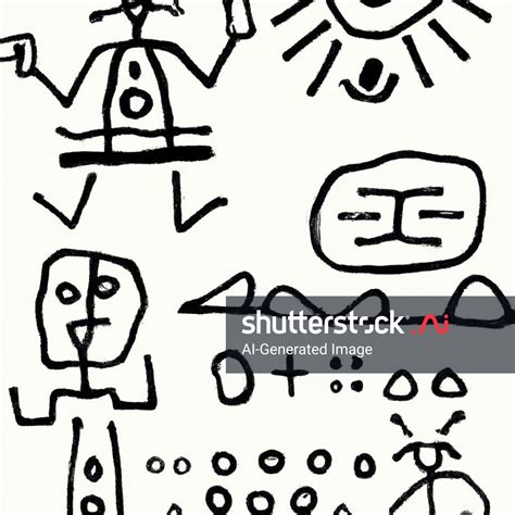 Create Image San Rock Art Symbols AI-generated image 2275507133 | Shutterstock