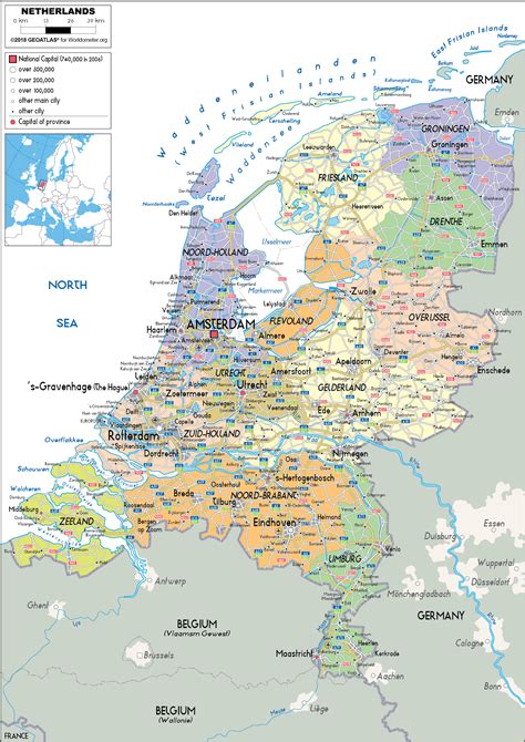 Netherlands Map (Political) - Worldometer