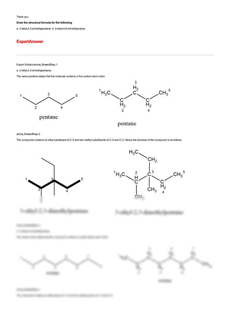 SOLUTION: Solution for draw the structural formula for the following a ...