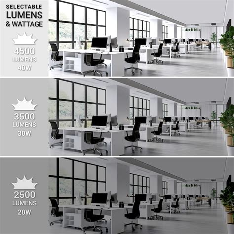 NUWATT 4-Pack 4-ft x 1-ft Adjustable Warm White LED Panel Light BL1X4 ...