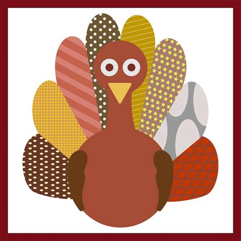 Thanksgiving Turkey Pattern - 15 Free PDF Printables | Printablee