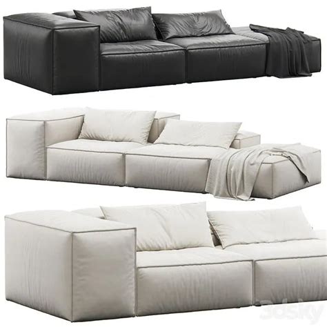 Extrasoft Sofa by Living Divani Comp 4 3dsMax Model – 3DSky Model Free