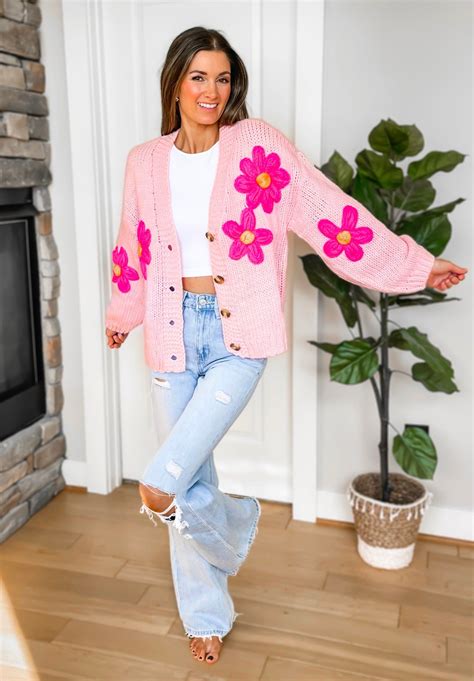 Daisy Cardigan - Pink