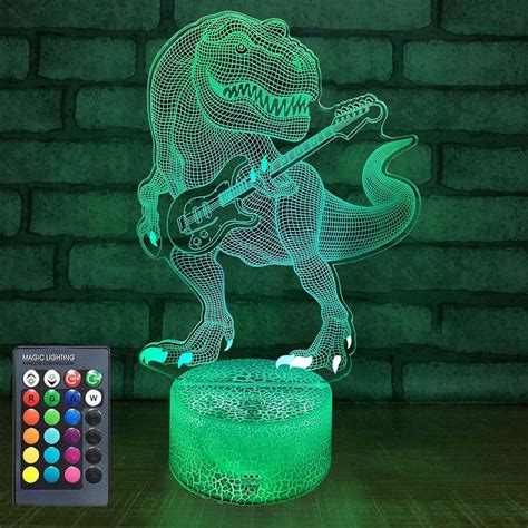Buy LEXUMYZH Dinosaur Toys 3D Night Light with Remote Control & Smart ...