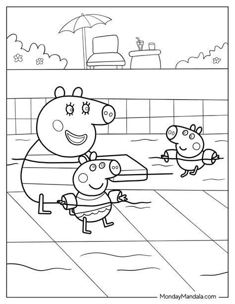 Swimming Coloring Pages 的图像结果